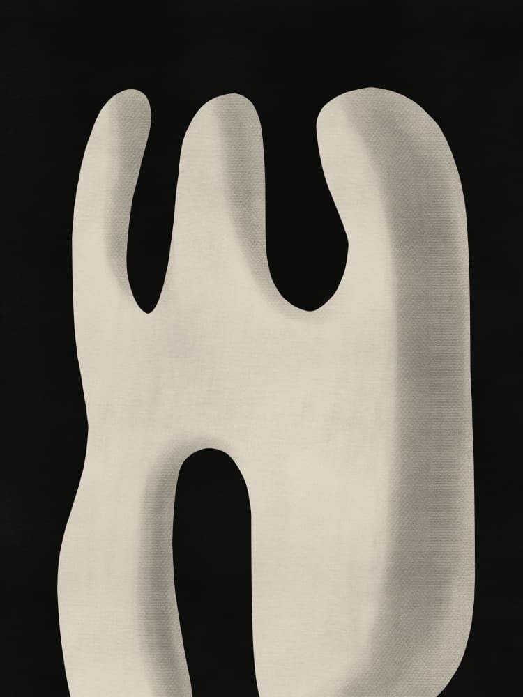Sculptural Organic Form by Little Dean — canvas wall art