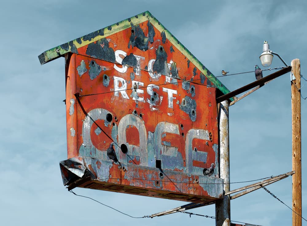 Weathered Coffee Stop by Mike Pitzer — canvas wall art
