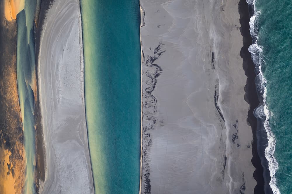 Aerial Coastal Layers by Gerald Macua — canvas wall art