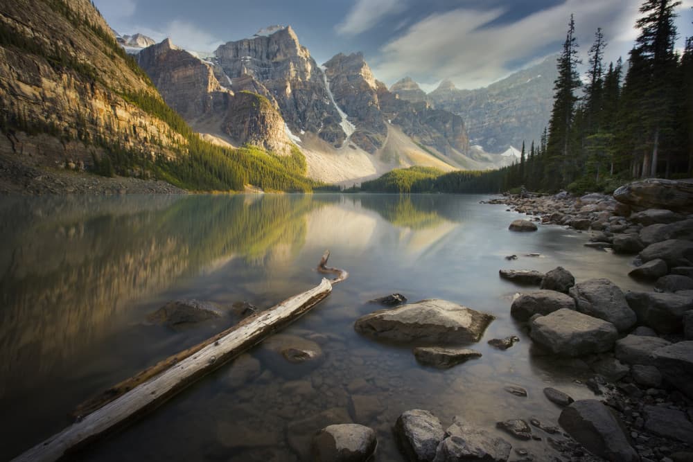 Alpine Lake Mountain Majesty by Noam Mymon — canvas wall art