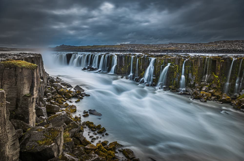 Moody Waterfall Landscape by Jeffrey C. Sink — canvas wall art