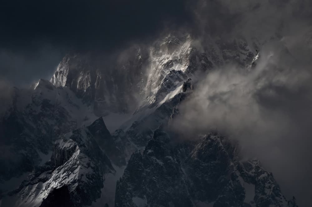 Dramatic Mountain Peaks by Claudio Moretti — canvas wall art