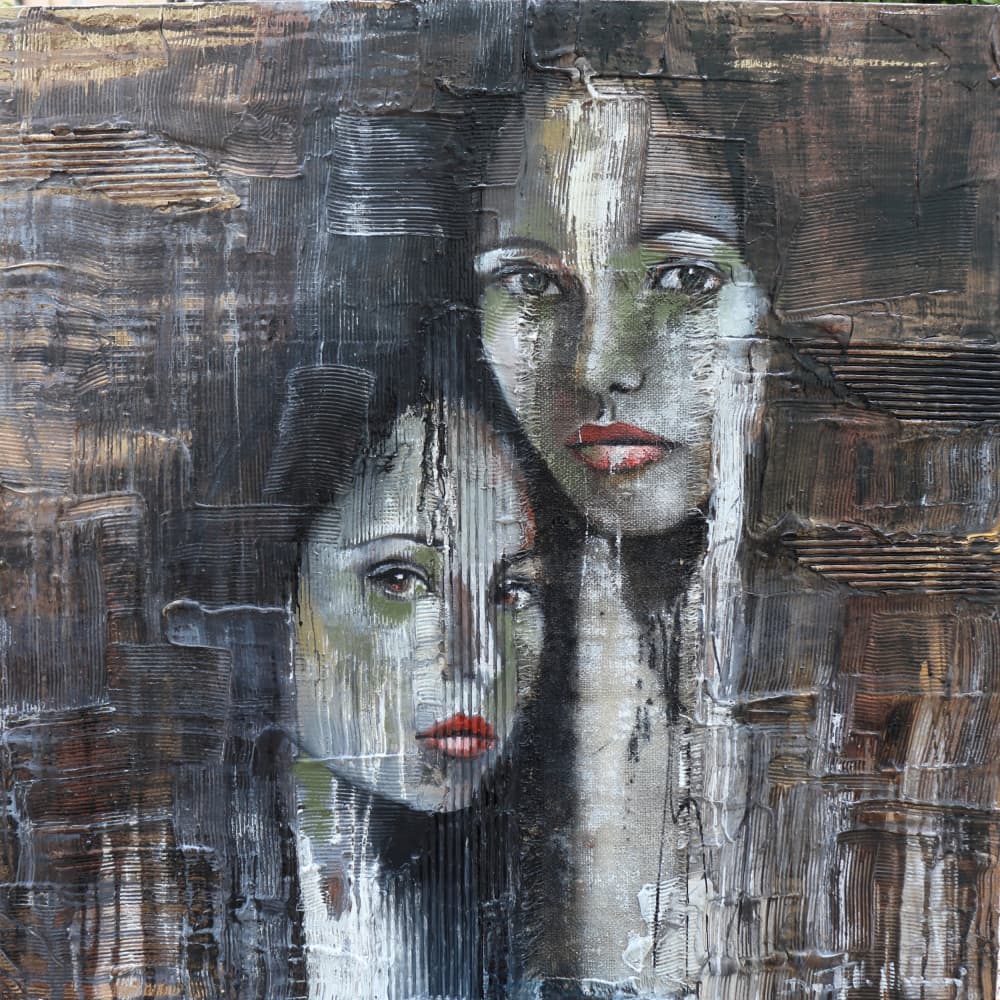 Mysterious Female Portrait by Donatella Marraoni — canvas wall art