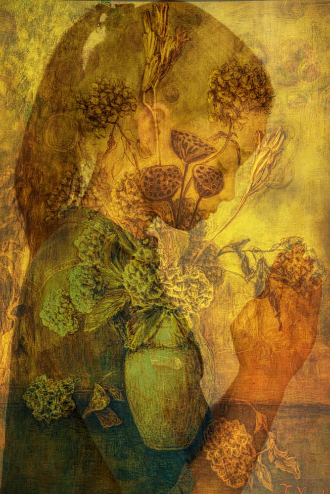 Ethereal Botanical Profile by Yasutaka Sameshima — canvas wall art