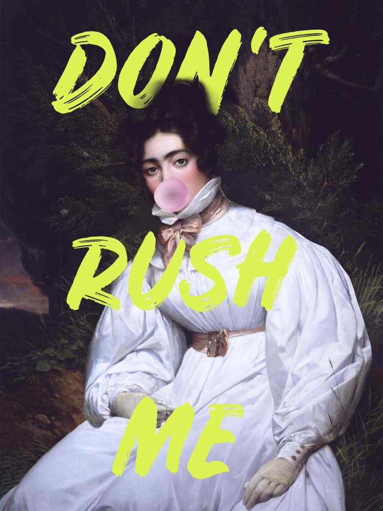 Don't Rush Me Portrait by Talitha McQueen — canvas wall art