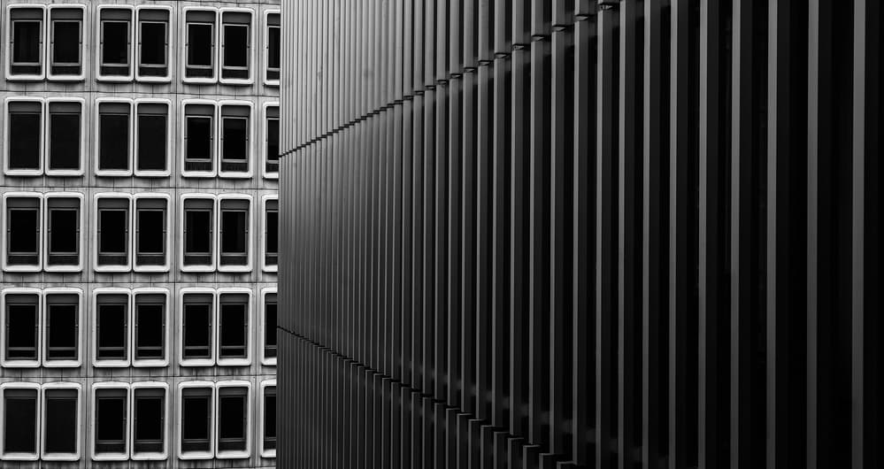 Urban Architectural Contrast by Henry Zhao — canvas wall art