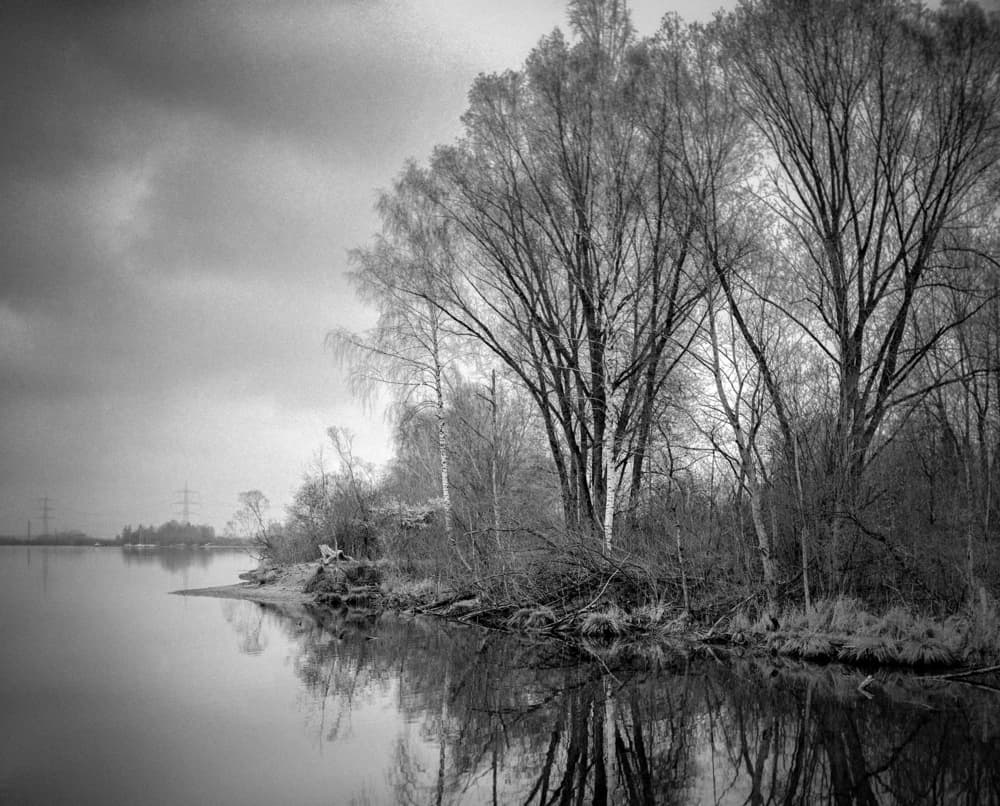 Winter River Reflections by Jan Rauwerdink — canvas wall art