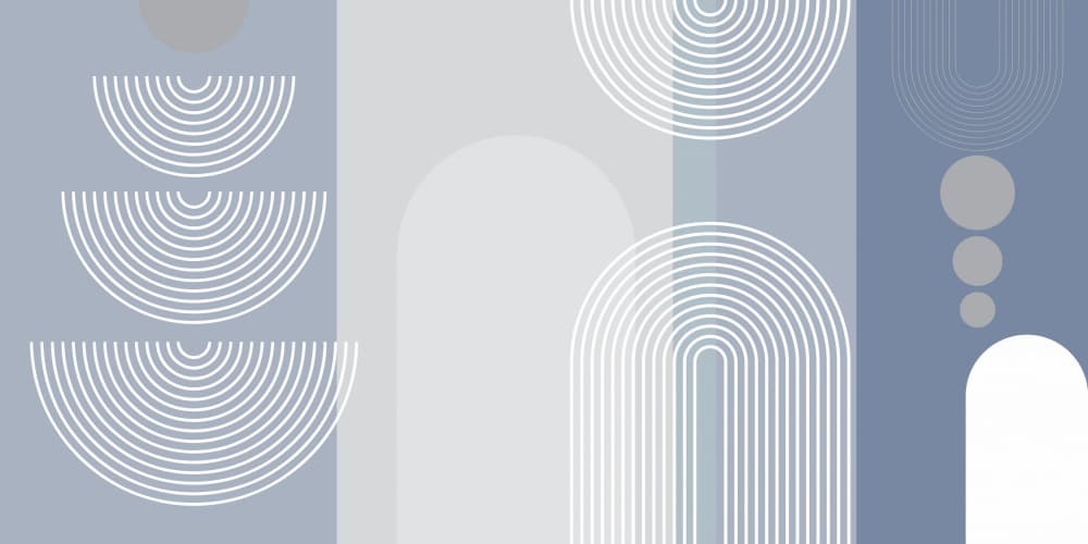 Serene Geometric Arches by Sue Skellern — canvas wall art