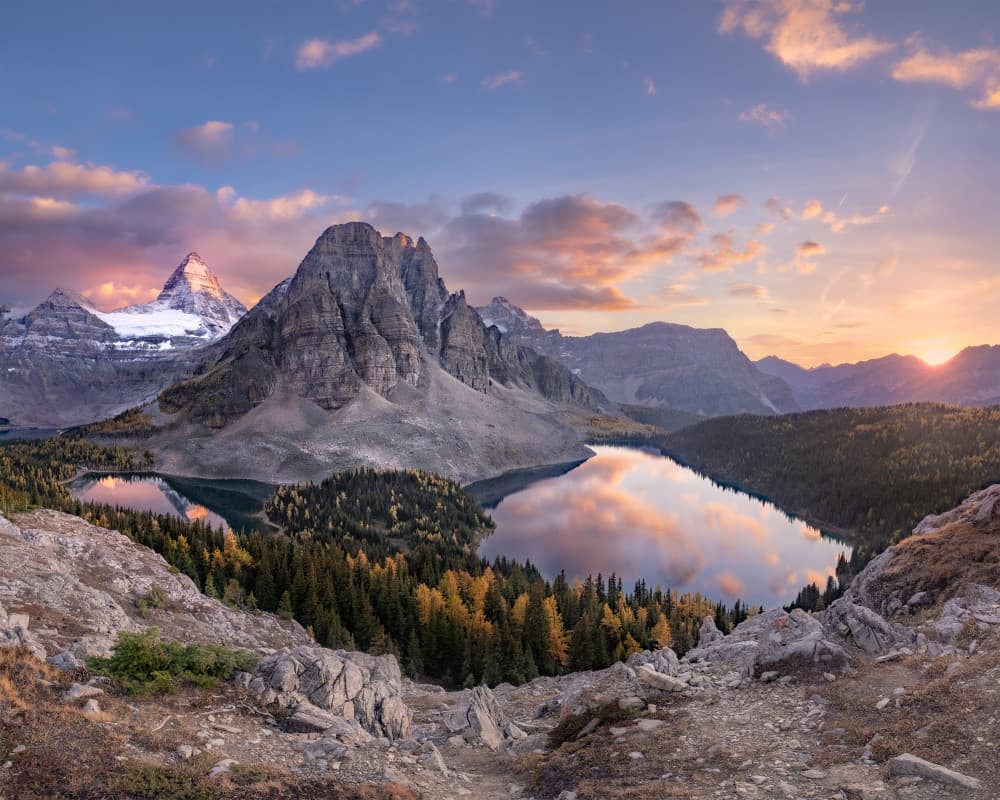 Golden Alpine Reflections by Evgeny Chertov — canvas wall art