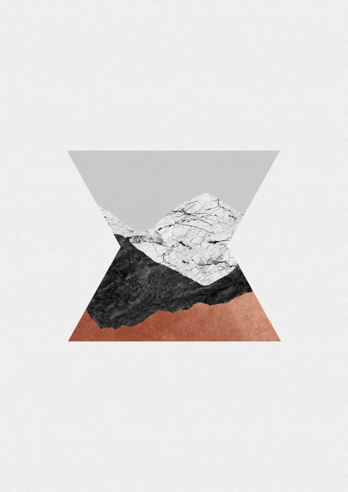 Copper Mountain Geometry by Orara Studio — canvas wall art