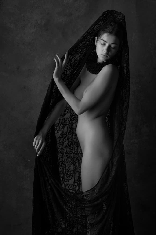 Graceful Lace Figure by Joan Gil Raga — canvas wall art