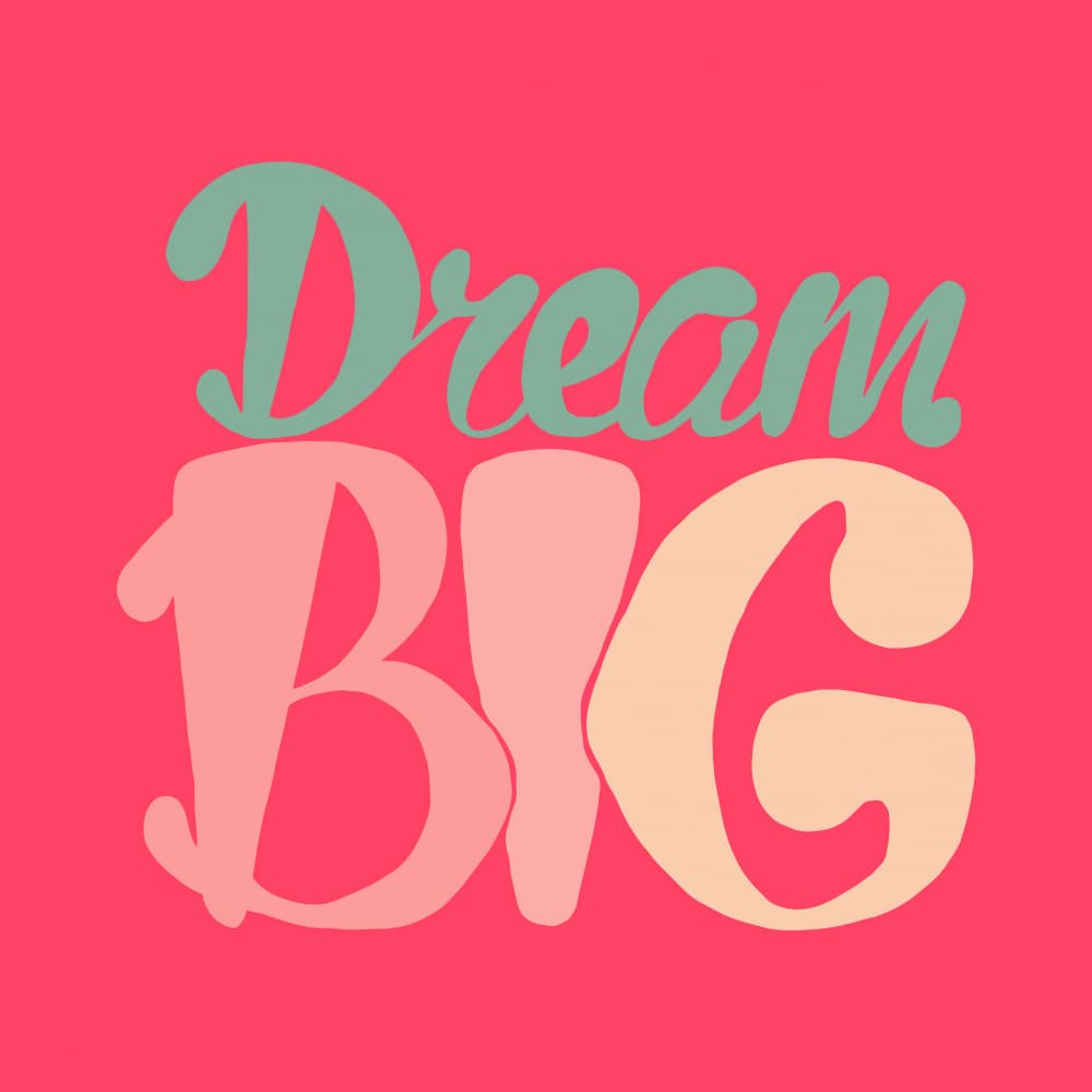 Dream Big Inspirational Quote by Marika Barsrsind — canvas wall art
