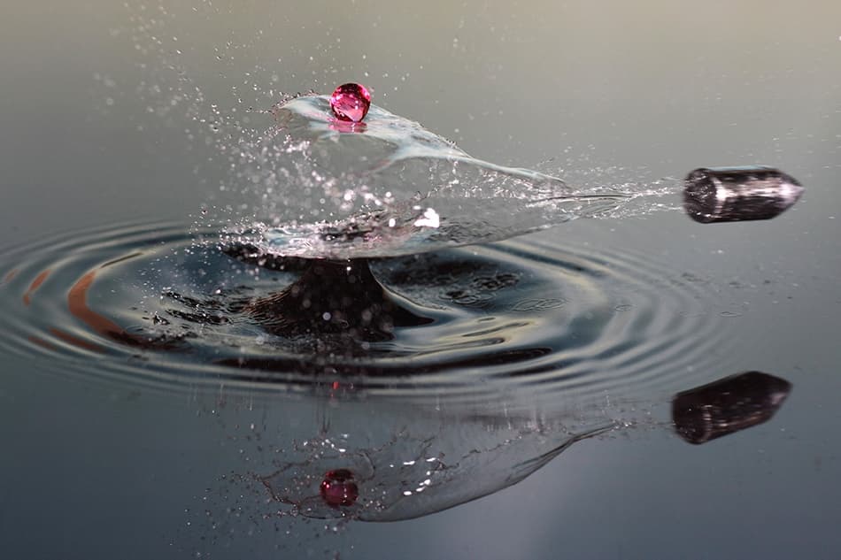 Bullet Gemstone Water Impact by Lex Augusteijn — canvas wall art