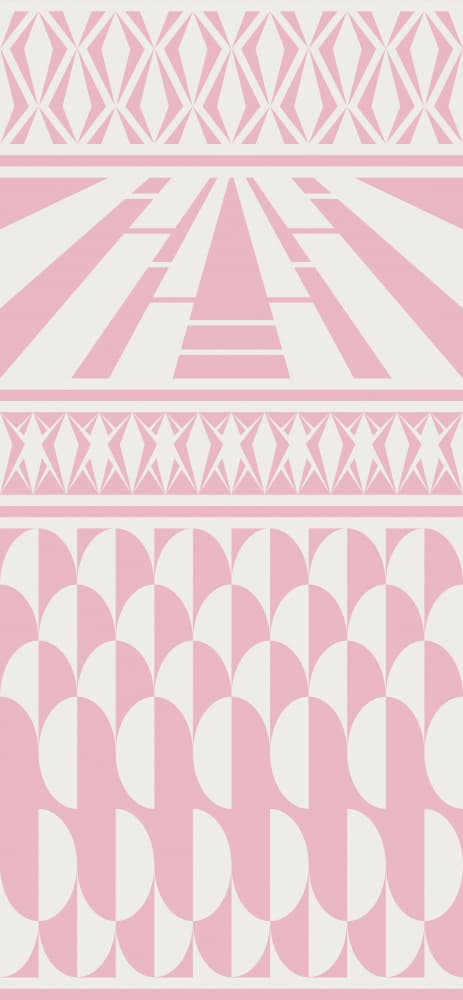 Modern Pink Geometry by Annick — canvas wall art