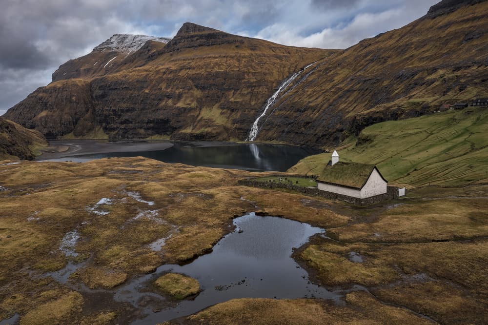 Remote Valley Chapel by Jure Kravanja — canvas wall art