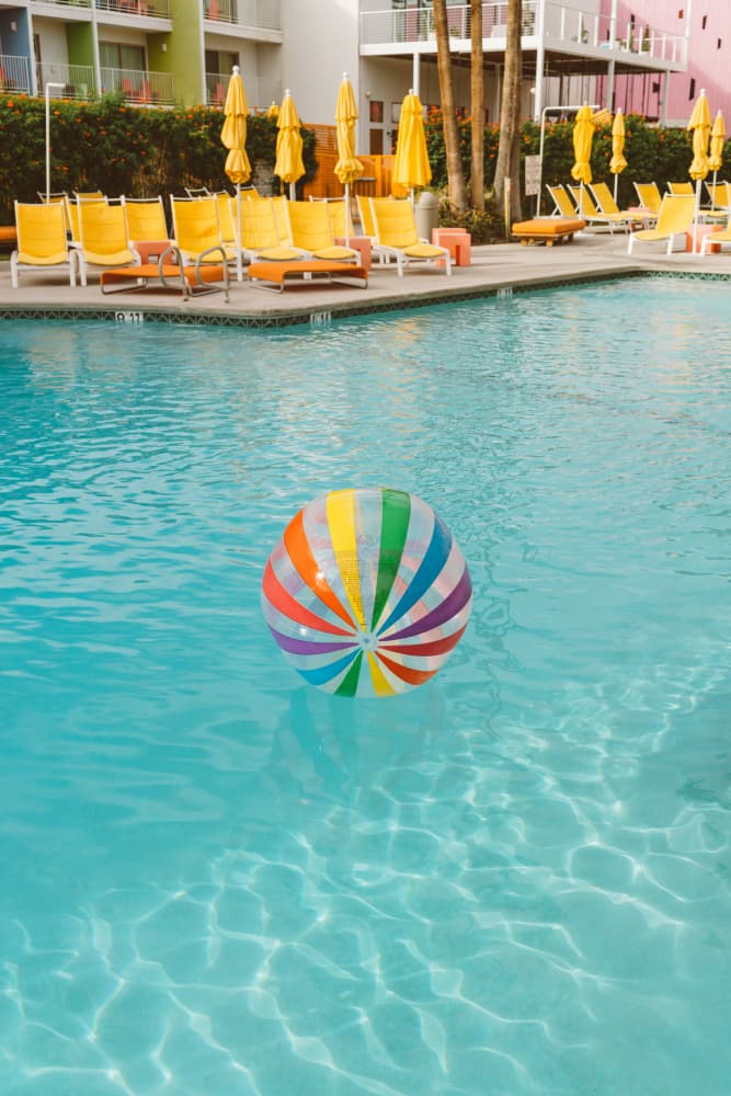 Colorful Beach Ball Pool by Bethany Young — canvas wall art
