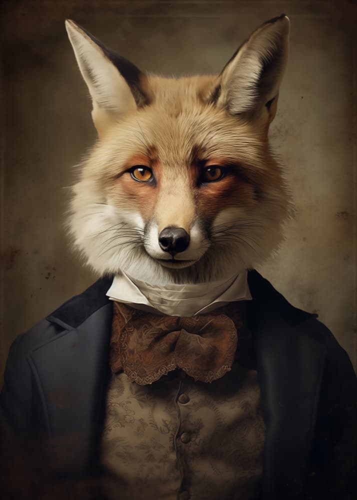 Dapper Fox Gentleman by Andreas Magnusson — canvas wall art