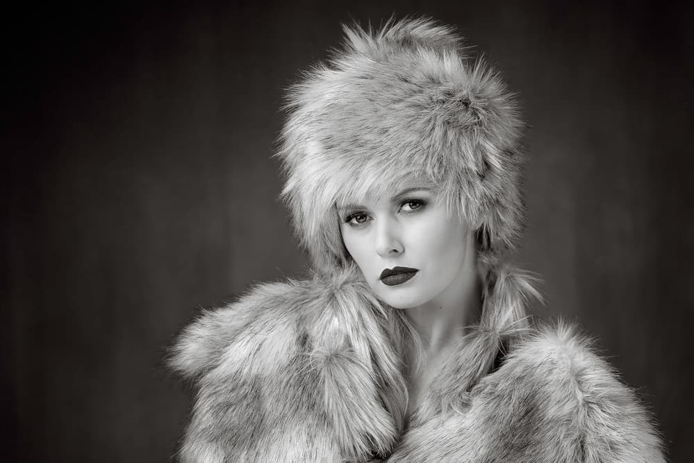 Elegant Fur Portrait by Hugh Wilkinson — canvas wall art