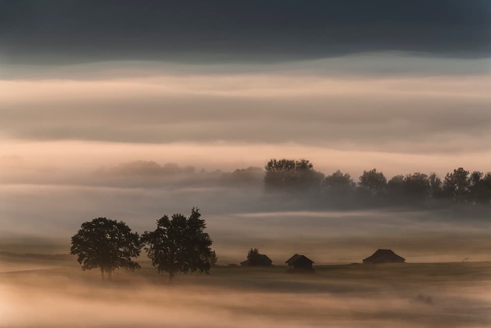 Tranquil Foggy Morning by Nina Pauli — canvas wall art