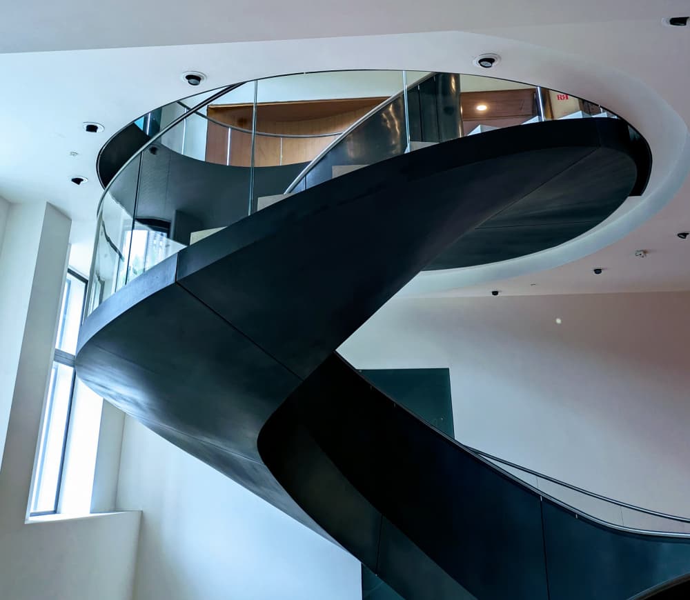 Modern Spiral Staircase by Elizabeth Allen — canvas wall art