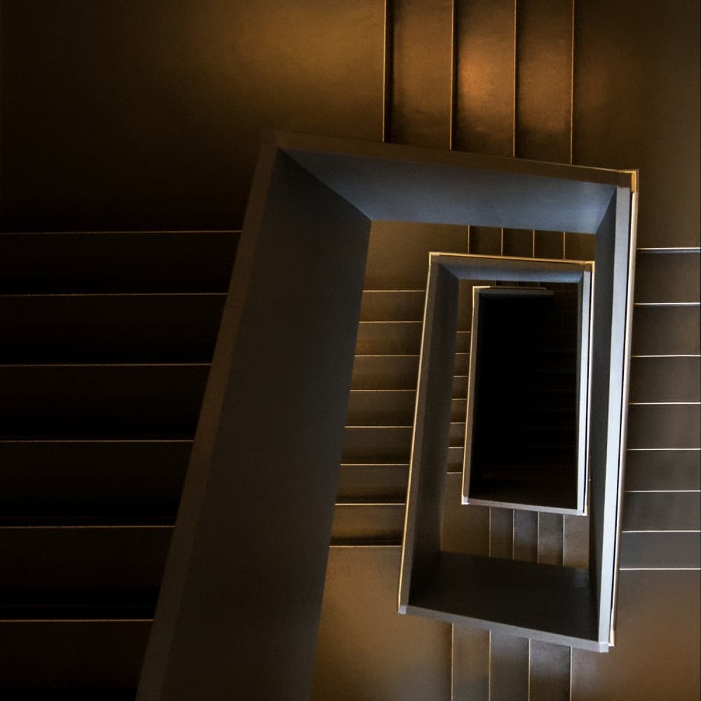Infinite Dark Stairwell by Gerard Jonkman — canvas wall art