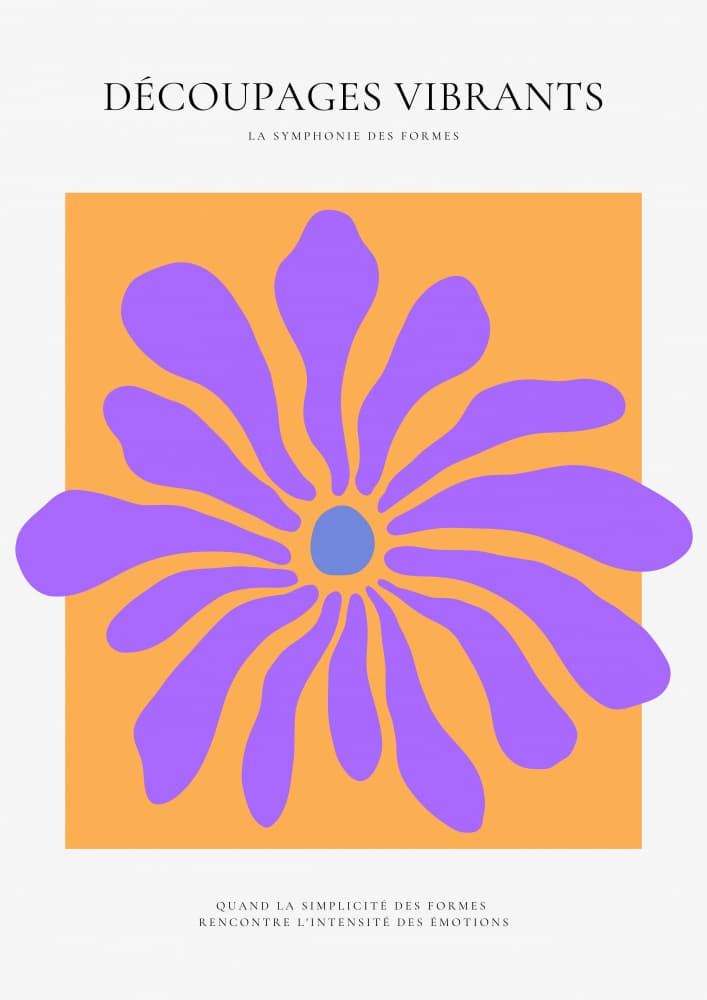 Vibrant Cutout Flower by RS LAB STUDIO — canvas wall art