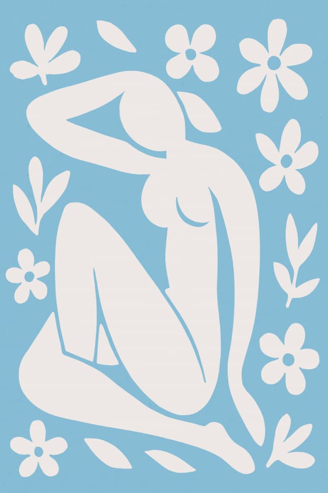 Fleuretforme(blue) by Treechild — canvas wall art
