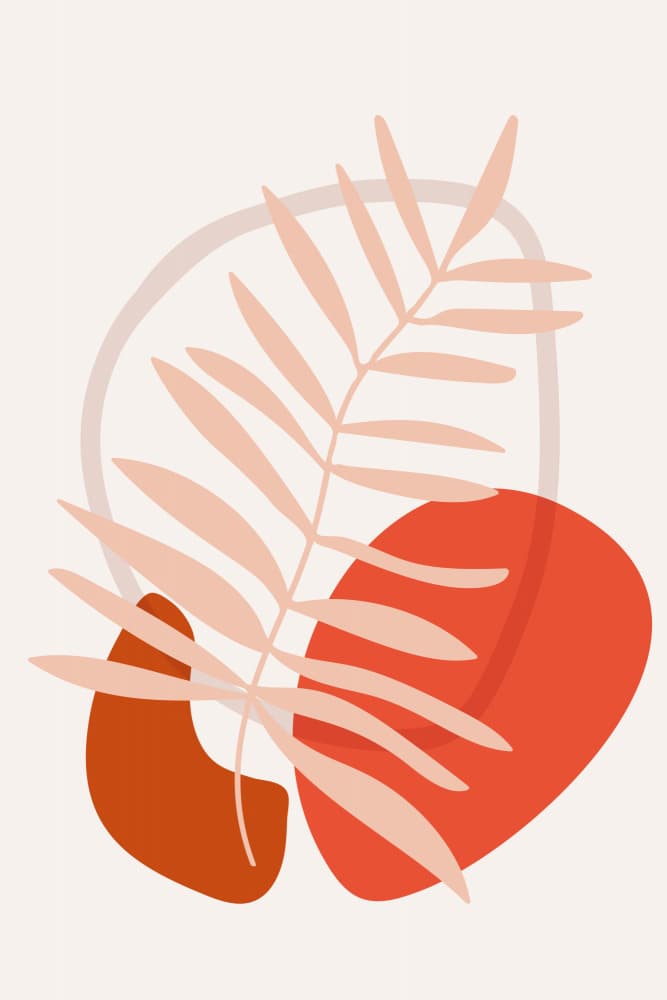 Bohemian Palm Abstract by Dina Dankers — canvas wall art