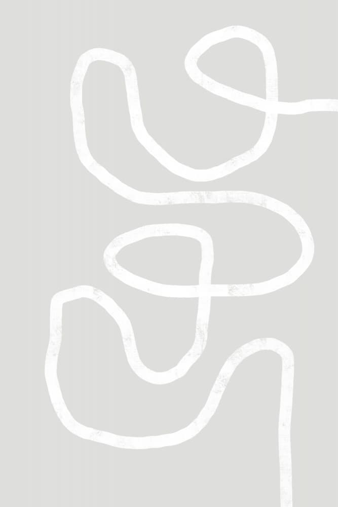 Abstract White Squiggle by uplusmestudio — canvas wall art
