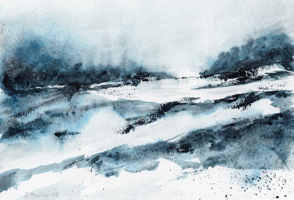 Misty Winter Landscape by Isabel Aguilar Alonso — canvas wall art