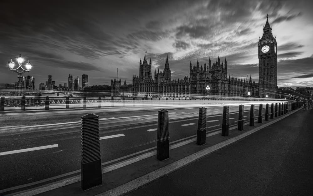 Big Ben Night Trails by Yanny Liu — canvas wall art