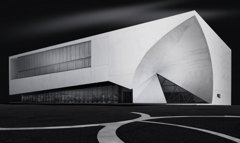 Modern White Architecture by Helena GARCIA HUERTAS — canvas wall art