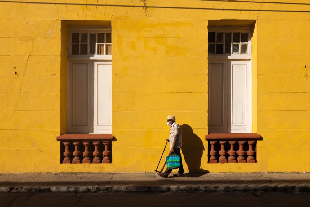 Bright Yellow Street Life by Tony Xu — canvas wall art