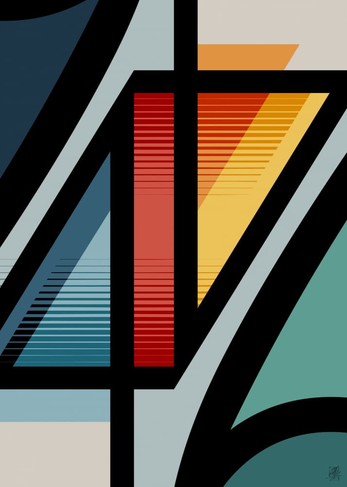 Modern Abstract Geometry by Osvaldo Russo — canvas wall art