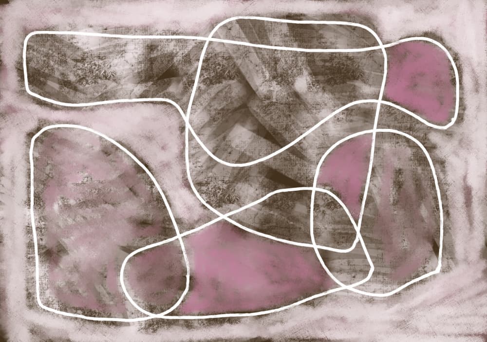 Muted Pink Abstract Flow by Sharyn Bursic — canvas wall art