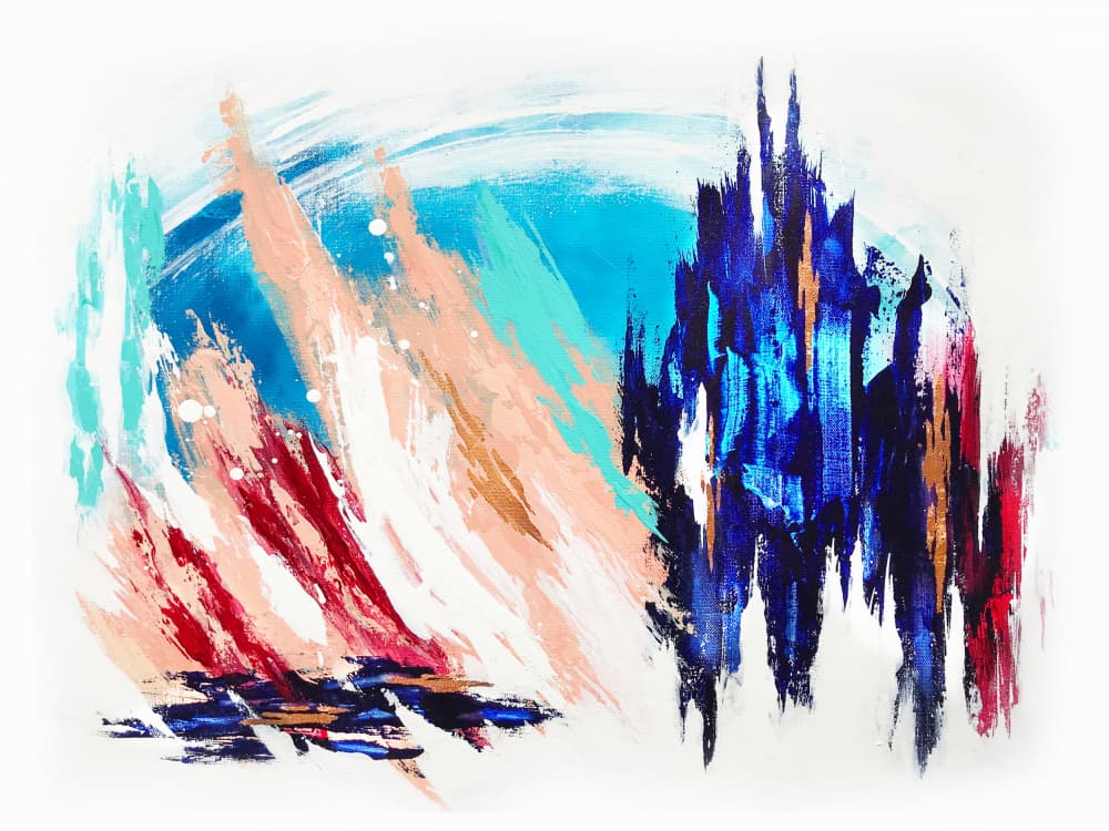 Abstract City Glow by Alyson Storms — canvas wall art