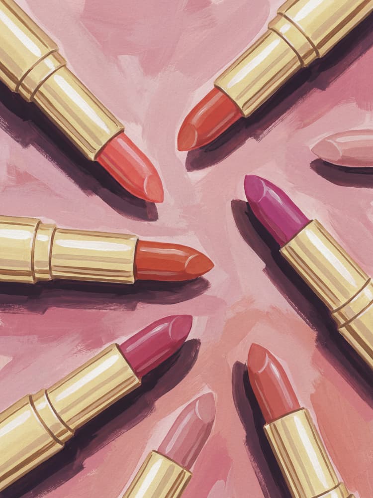 Vibrant Pink Lipsticks by Andreas Magnusson — canvas wall art