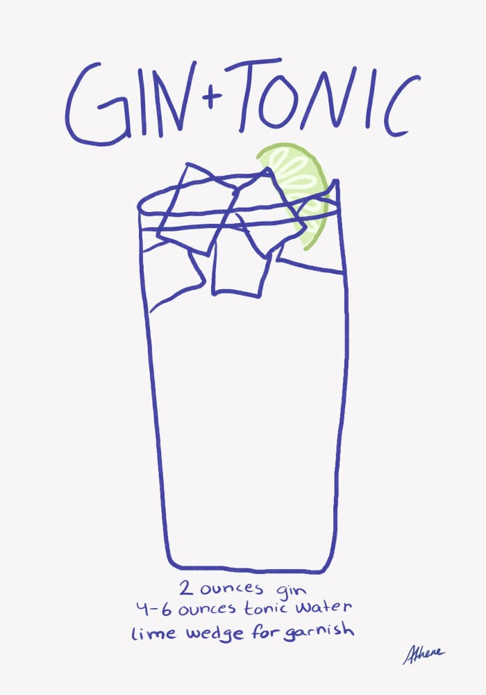 Gin + Tonic by Athene Fritsch — canvas wall art