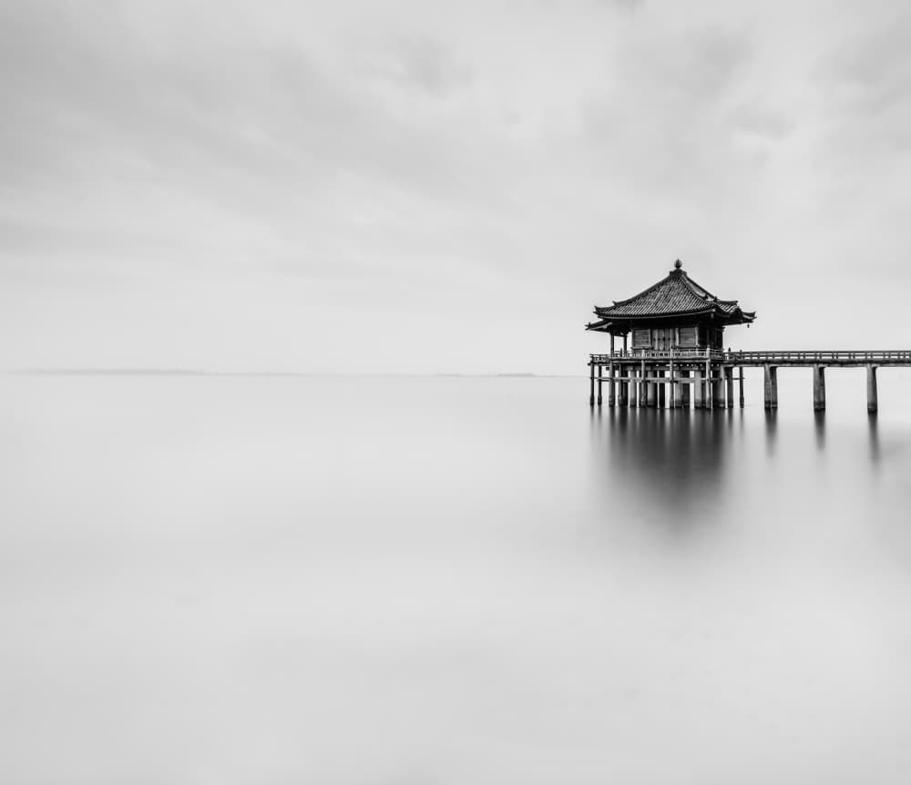 Zen Temple Stillness by Robert Bolton — canvas wall art
