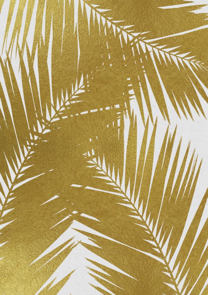 Golden Palm Leaves by Orara Studio — canvas wall art