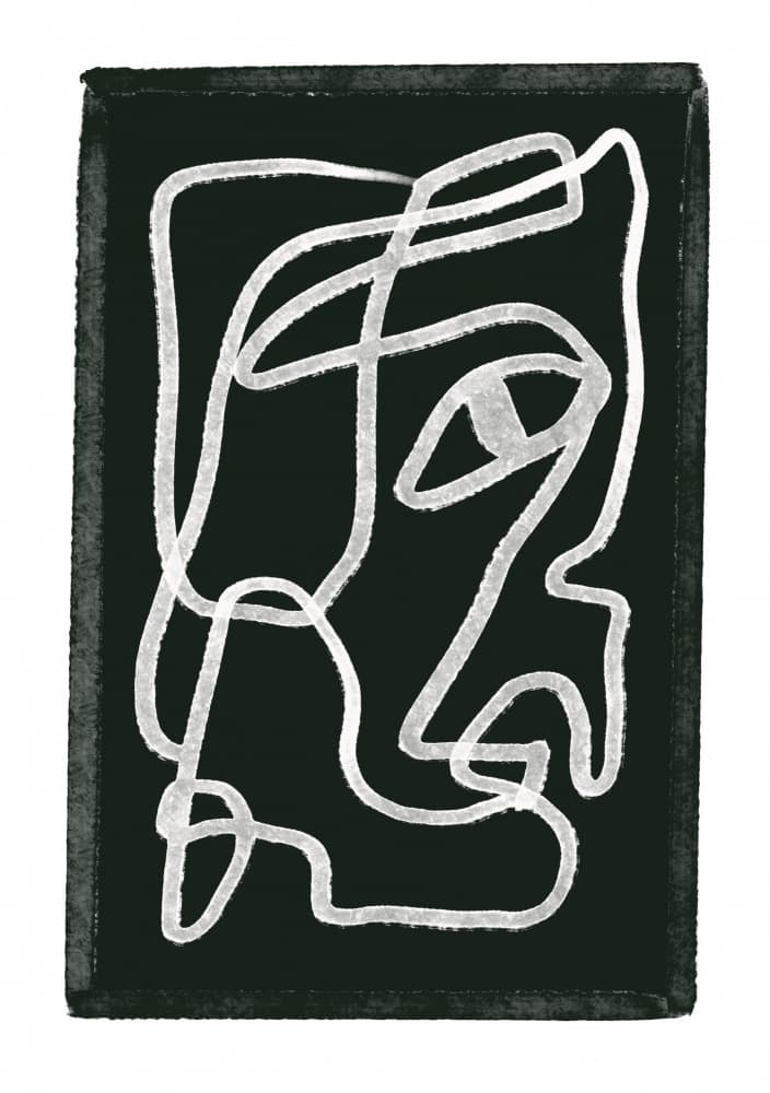 Modern Minimalist Face by Sharyn Bursic — canvas wall art