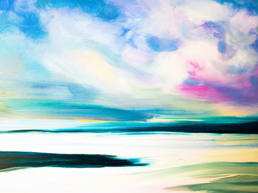 Vibrant Abstract Seascape by Ejaaz Haniff — canvas wall art