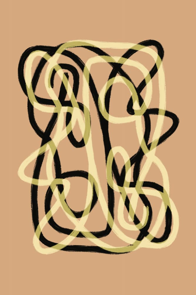 Organic Flowing Lines by Studio Memb — canvas wall art