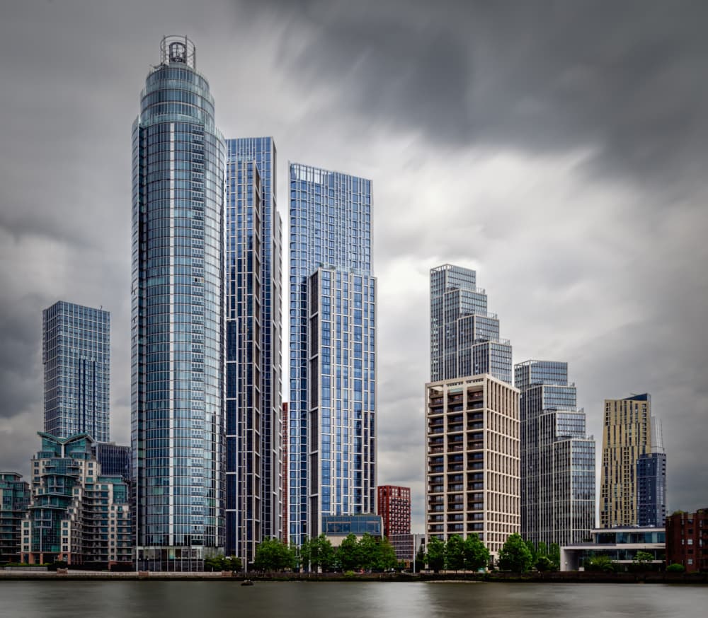 Dramatic Urban Skyline by Luigi Greco — canvas wall art