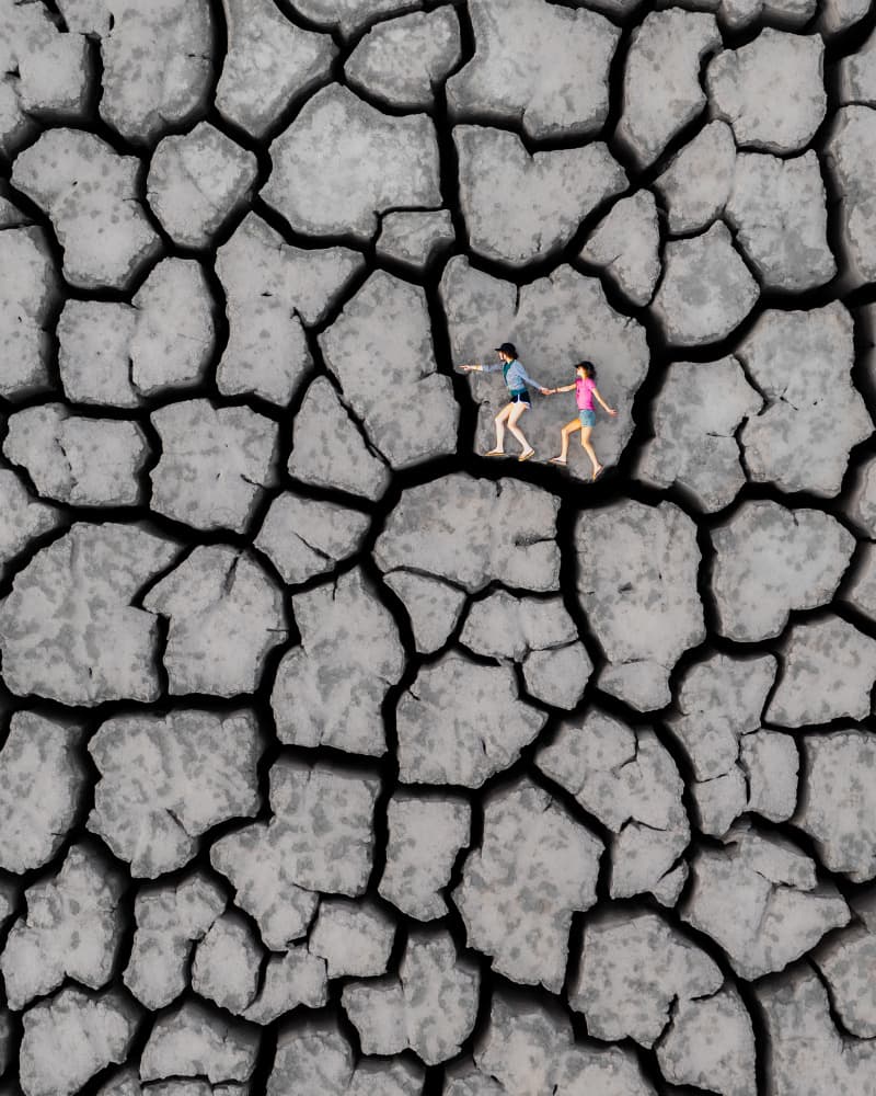 Cracked Earth Journey by Gilad Topaz — canvas wall art