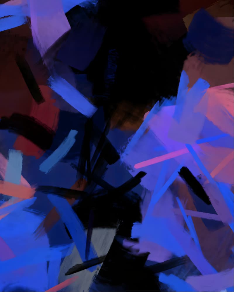 Dynamic Blue Abstract Strokes by Uma Gokhale — canvas wall art