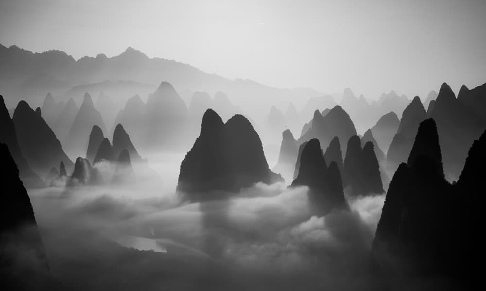 Misty Karst Mountains