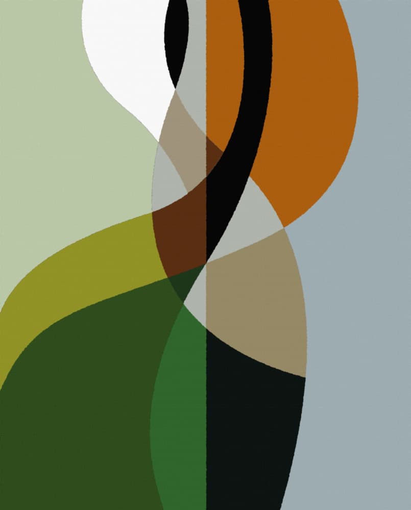 Abstract Flowing Shapes by Rafa Mateo — canvas wall art