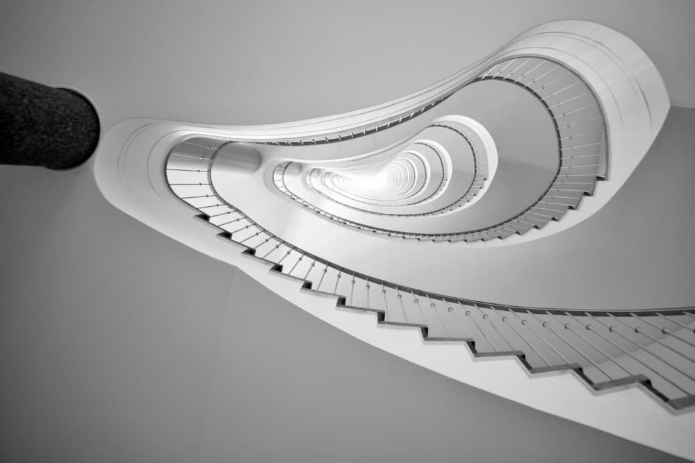 Modern Spiral Staircase by mario.messer — canvas wall art