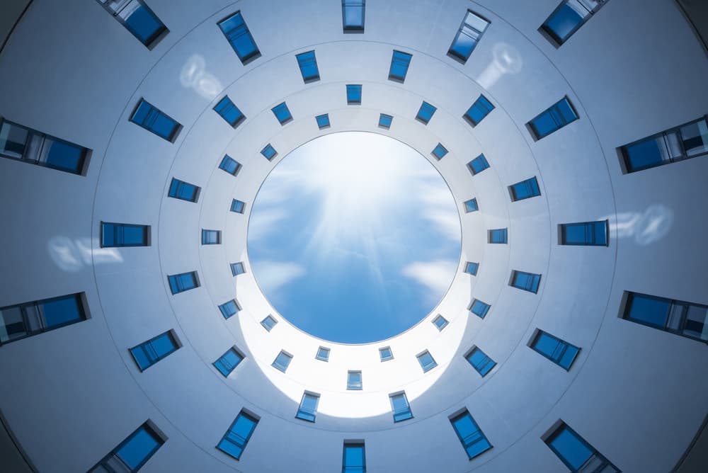 Circular Sky View by Mike Kreiten — canvas wall art